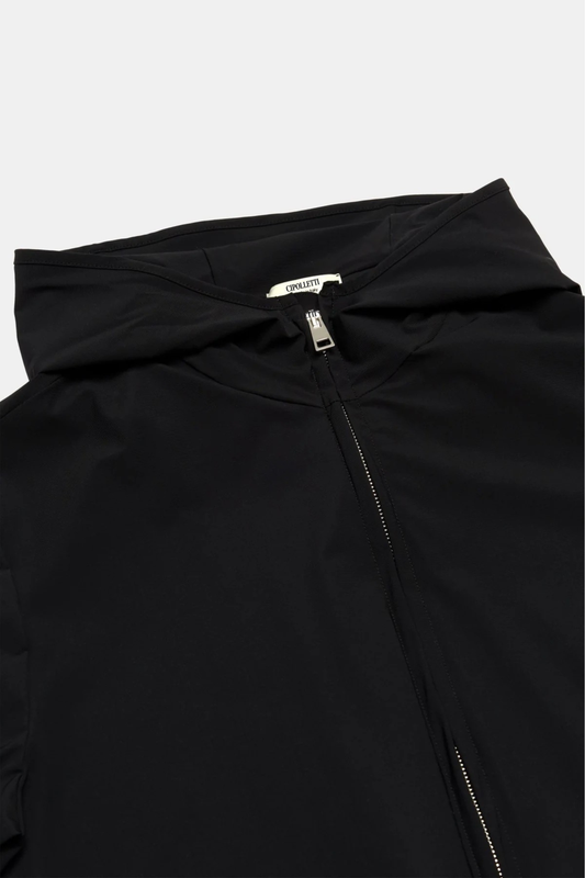 ONYX BLACK HOODED TECH SUIT