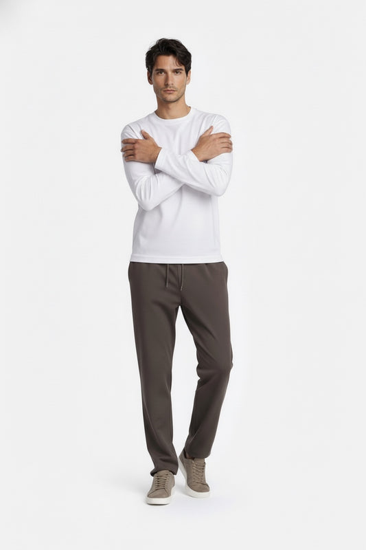 WHITE LONGSLEEVE T-SHIRT