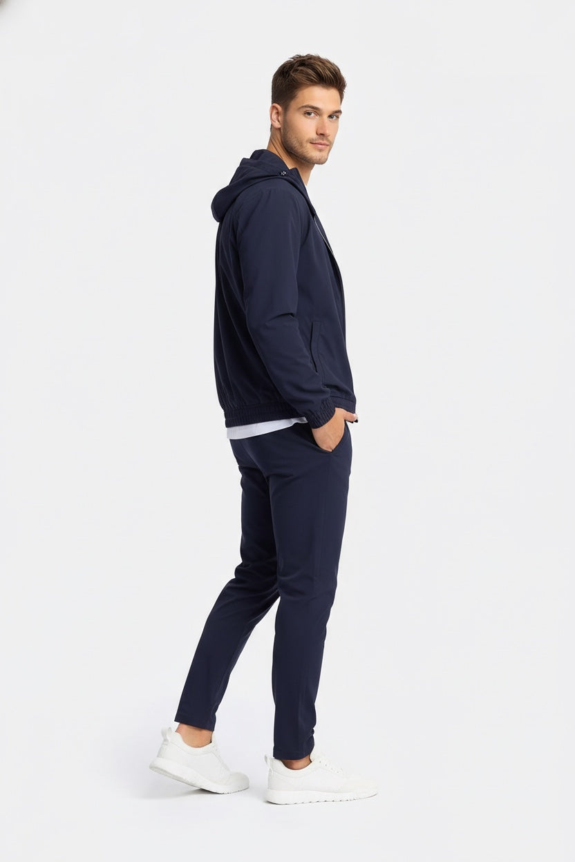 MIDNIGHT BLUE HOODED TECH SUIT