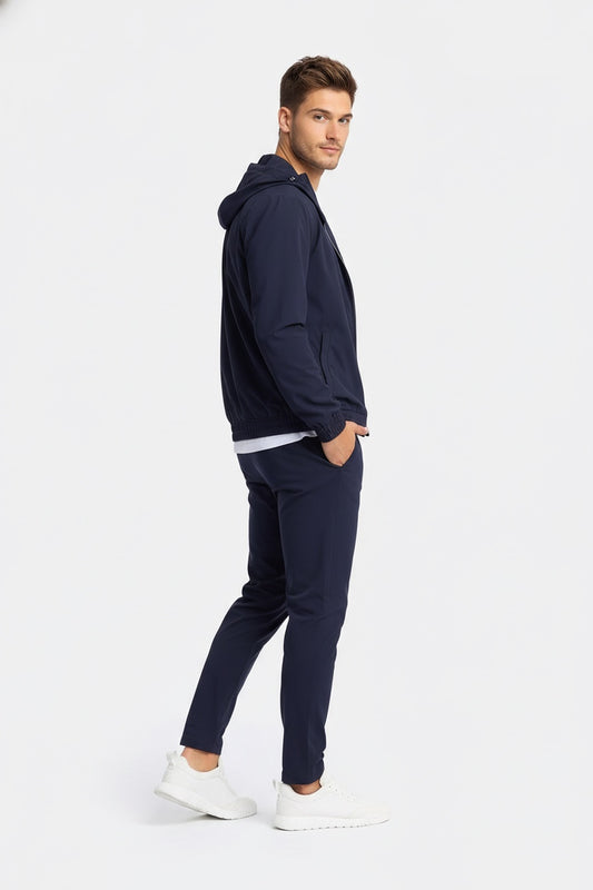 MIDNIGHT BLUE HOODED TECH SUIT