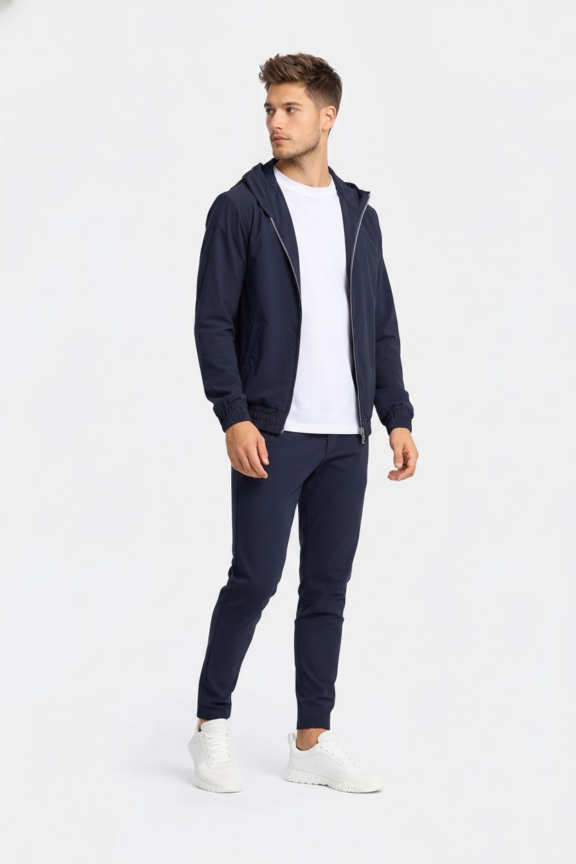 MIDNIGHT BLUE HOODED TECH SUIT