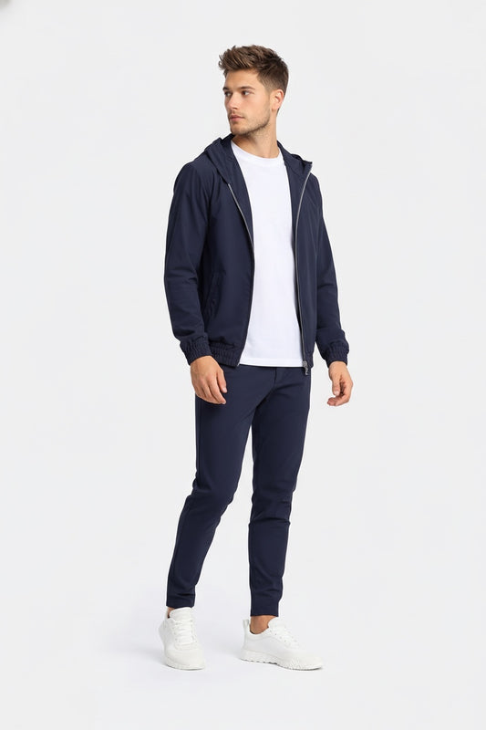 MIDNIGHT BLUE HOODED TECH SUIT